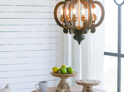 Cake Stand, Cake Plate With Magnesium Base - Cream / Brown
