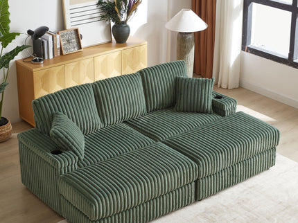 3 Seater Sofa With 2 Ottomans For Living Room