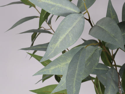 5Ft Realistic Artificial Eucalyptus Tree In Pot With Lush Leaves For Home Office Decor - Green Leaves