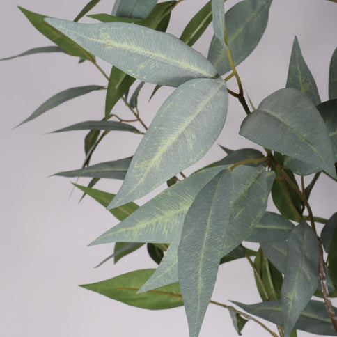 5Ft Realistic Artificial Eucalyptus Tree In Pot With Lush Leaves For Home Office Decor - Green Leaves