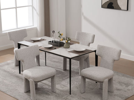 Armless Curved Back Accent Chairs