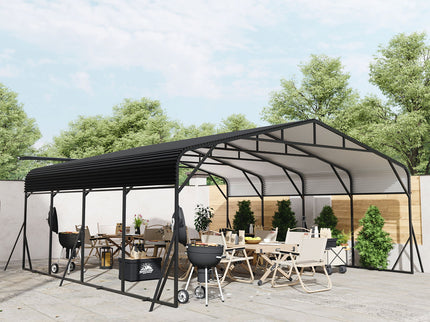 Heavy Duty Carport, All Weather Shelter - Black