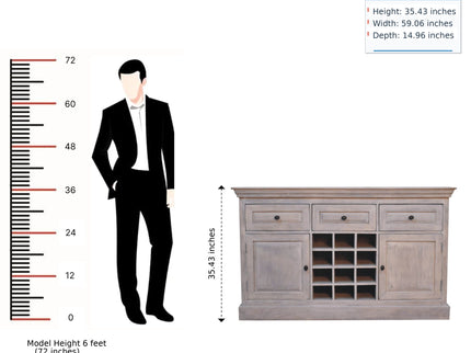 Wine Storage Unit - Gray Ash