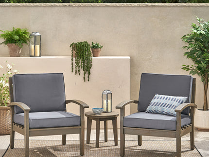 Peyton Club Chair Outdoor Seating Acacia Wood 32.25 X 28.00 X 31.25"