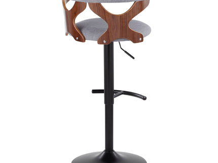 Gardenia - Contemporary Adjustable Barstool, Swivel With Rounded T Footrest (Set of 2)