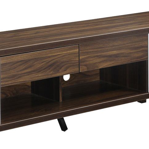 2 Door TV Console With Storage - Walnut