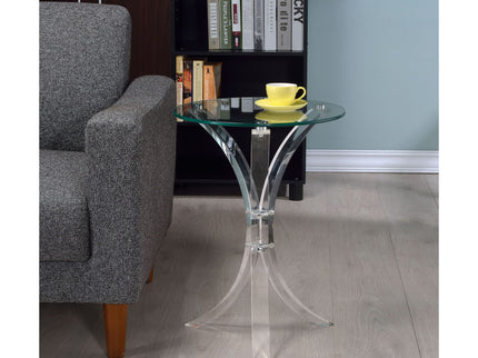 Bailey - Round Top Side Table - Clear