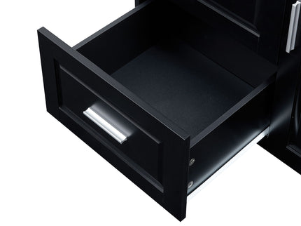 Tall Wide Storage Cabinet With Doors, 3 Drawers