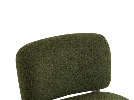 Modern Boucle Lounge Chair With Solid Wood Fram
