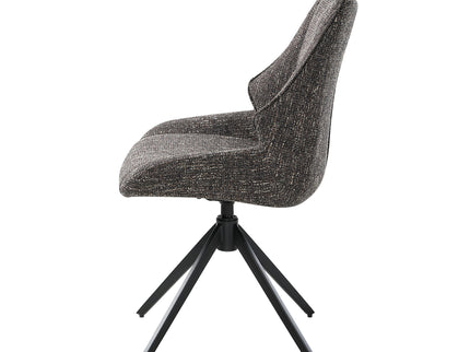 Malika - Side Chair With Swivel (Set of 2) - Brown Gray
