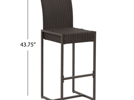Outdoor Barstool With Hand Crafted Details (Set of 2)