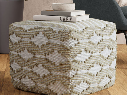 Rowan - Square Pouf Ottoman - Natural