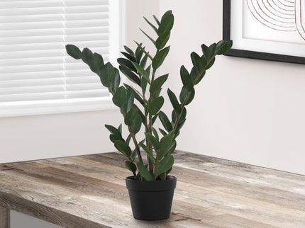29" Tall, Artificial Plant, Zz Tree, Indoor, Faux, Fake, Floor, Greenery, Potted, Real Touch, Decorative - Green / Black