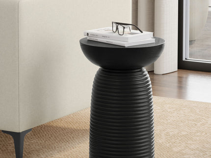 Boyd - Ribbed Accent Table - Black