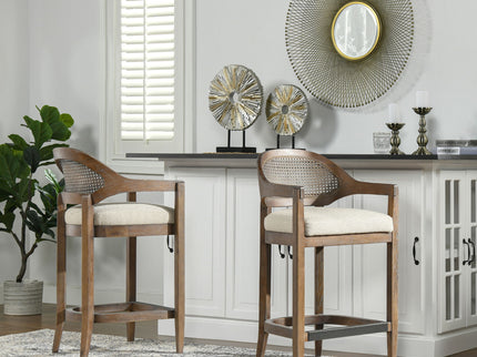 Americana - Mid-Century Modern Cane Back Counter Stool