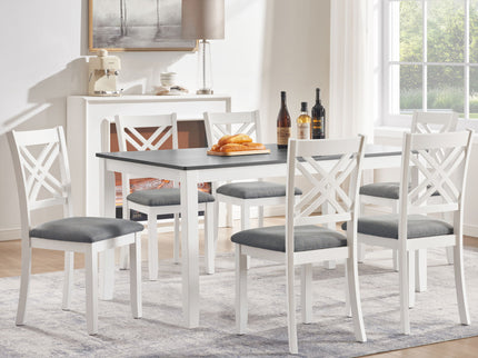 Kitchen Dining Set, Rectangular Dining Table & Upholstered Chairs