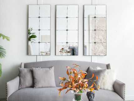Traditional Decor Style Antique Glass Panel Mirror, Wall Mirror For Bathroom Entryway Console Lean Against Wall