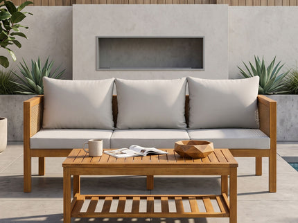 Patio Set Outdoor With Coffee Table And Cushions