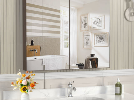 Medicine Cabinet, Wall Mounted Bathroom Mirror With Storage