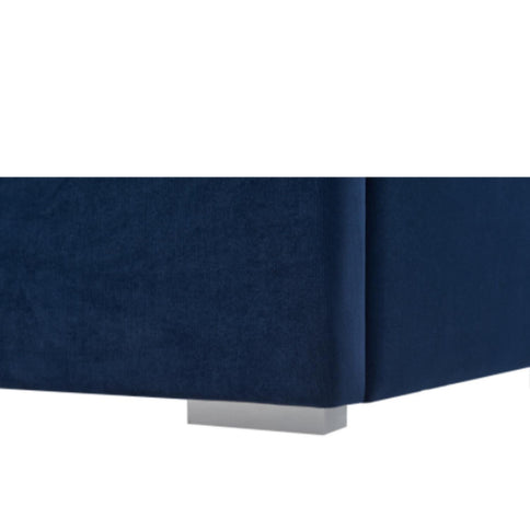 Upholstered Bed Frame With Vertical Channel Tufted Wingback Headboard