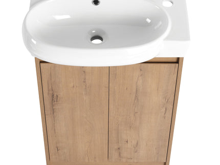 Freestanding Bathroom Vanity With Sink And Storage Rack, Soft Close Doors Base With Basin