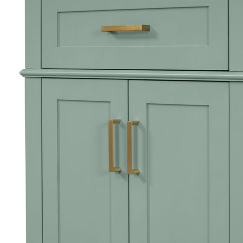 Modern Bathroom Vanity With Sink, Soft Close Doors, 4 Storage Drawers