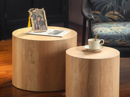 Modern Round Nesting Coffee Table (Set of 2)