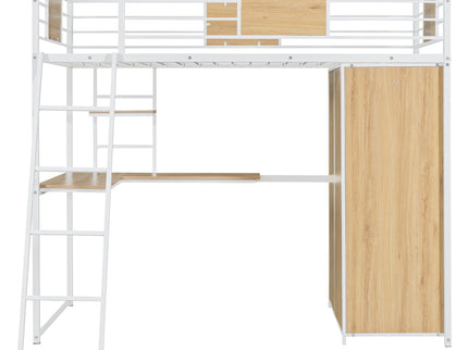 Loft Bed With L Shape Desk And Wardrobe