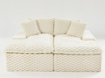Double Chaise Lounge With Full Compressed Sponge