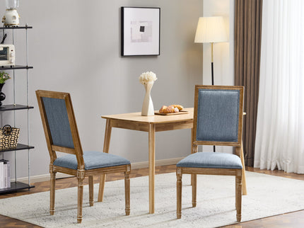 French Country Style Dining Chair With Upholstered Seating And Fluted Legs