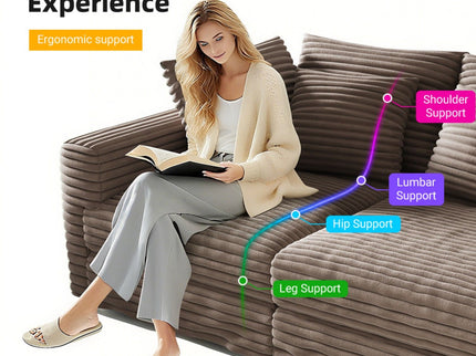 Modern Comfy Upholstered Sofa Cloud Couch & Deep Seat Couches