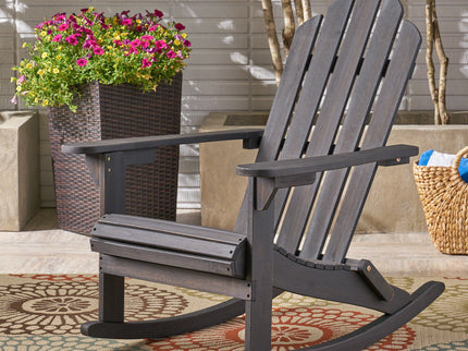 Echoes - Outdoor Acacia Wood Adirondack Rocking Chair