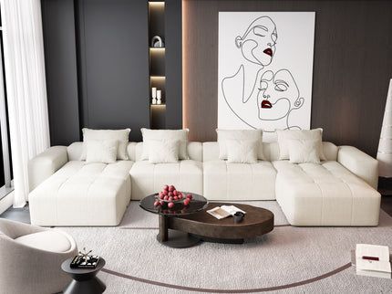 Modern Oversized Diy Combination Modular Sectional Sofa With Pillows