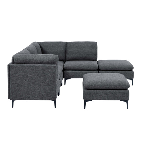 Upholstered Modular Sectional & Tall Legs