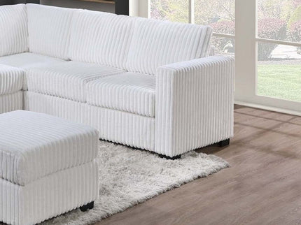 Contemporary Sectional Set With Ottoman