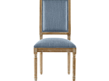 French Country Style Dining Chair With Upholstered Seating And Fluted Legs