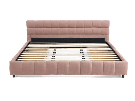 Modern Platform Bed Frame With Thick Fabric