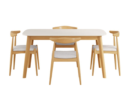 5 Piece Dining Set With Upholstered Chairs