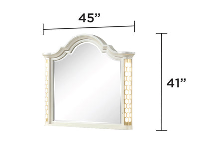 Jasmine - Mirror With Side LED Lightning (Includes Only Mirror) - Beige