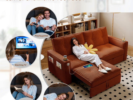 2 In 1 Convertible Sofa Bed For Living Rooms