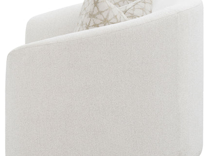 Rory - Sloped Arms Loveseat With Pillows - White