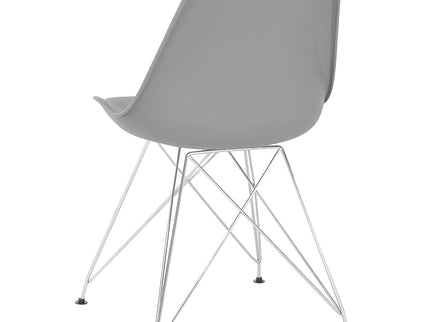 Padded Side Chair And Soft Upholstered Seat (Set of 2) - Gray