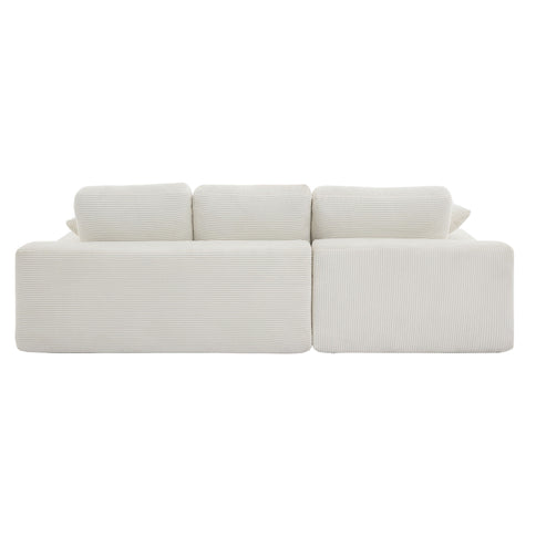 Compressed Sofa With 3 Back Cushions, 2 Throw Pillows