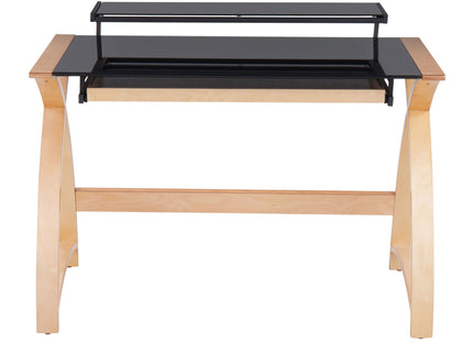 Bentley - Mid-Century Modern Office Desk - Natural / Black