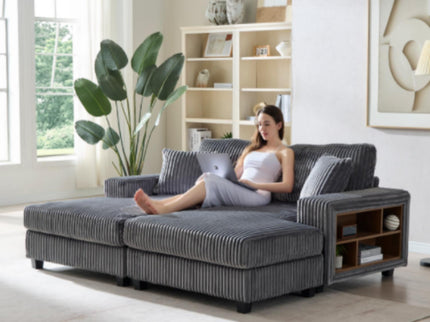 Convertible Sectional Sofa, Sleeper Oversized Living Room Lounge