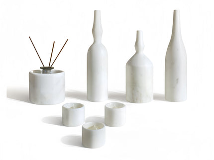 7 Pieces Luxury Natural Marble Living Room Accessories Set