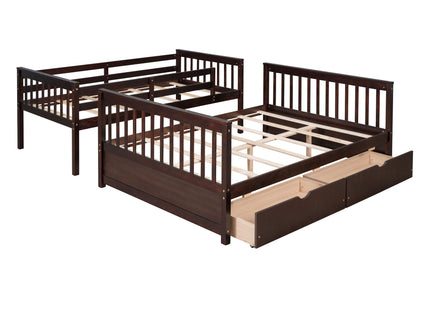 Bunk Bed With Ladders And 2 Storage Drawers