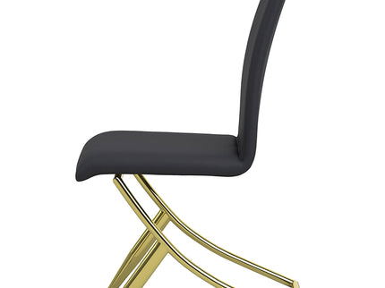 Dining Chairs (Set of 2) - Black / Gold