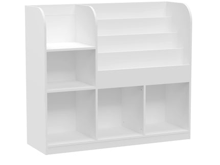 Bookcase And Bookshelf With 3 Collapsible Drawers, Multifunctional Display Stand