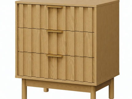 Fluted 3 Drawer Dresser